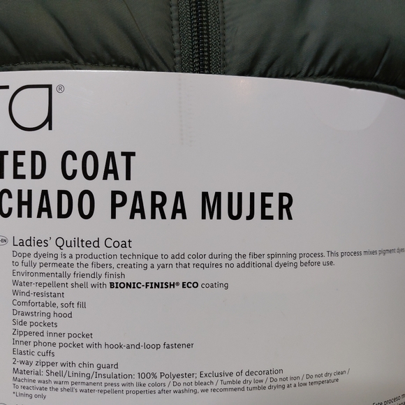 NWT esmara army green puffer coat, size L (12-14) - Picture 5 of 7